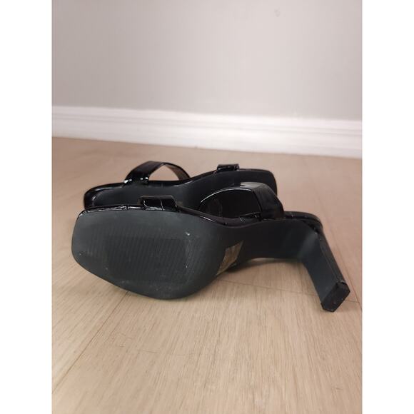DV by Dolce Vita Selsta Size 6 Black Patent Block Heel Sandals - Picture 8 of 9